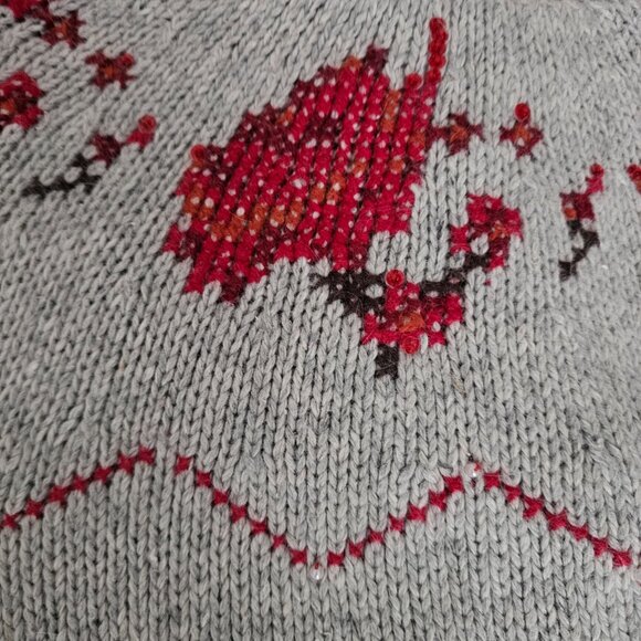 Villager Sport Liz Claiborne Angora Full Zip Cardigan Christmas Sweater Size XL - Picture 6 of 13